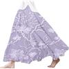 Generic Gonna lunga da donna in pizzo, gonna svasata da donna, stile boho, maxi gonna a vita alta, taglie forti, sottoveste casual, gonna estiva, gonna lunga, tinta unita, elasticizzata, estiva, maxiskirts
