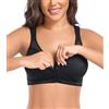 Curyon Reggiseno minimizer da donna senza ferretto, con chiusura anteriore, con seni grandi [coppa B-G] Grandi taglie forti, coppe piene, non imbottite, schiena a X, confortevole, elasticità, senza