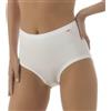 SNELLY Culotte Donna Mutande a Vita Alta 6-9-12 Slip Bianco Nero Pelle con Fascia in Vita e Girogamba Morbido Cotone e Modal di Qualità M1796 Intimo Pratico Comodo, Benessere dalla M alle Taglie Forti