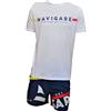 Navigare Boxer Mare + T-Shirt Costume Uomo - Pantaloncini da Bagno - Costume da Bagno Uomo Anche in Taglie conformate