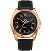 JewelryWe Orologio Uomo Analogico al Polso: Orologio al Quarzo Cinturino in Pelle Numero Romano Idee Regalo