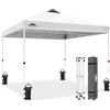 EAGLE PEAK Gazebo pop-up 3 m x 3 m tenda istantanea esterna baldacchino gamba dritta (bianco)