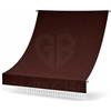 GBiancheria Tenda da Sole Balcone 140x250 o 140x300 cm con Frangia - Telo Ombreggiante per Terrazzo e Finestre - Tessuto Resistente con Ganci Inclusi - Vari Colori (Marrone Tinta Unita, 140x300 cm)
