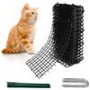 QINERSAW 16 Pcs Tappetino Anti Gatto Griglia Spinata Contro Gatti Dissuasore per Gatti da Giardino Rete Plastica Anti Gatto 40 * 20cm Tappetino Gatto da Giardino con Punte (Nero)