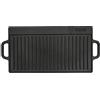 BBQ-Toro Piastra per grigliare in ghisa con maniglie | 40 x 20,5 cm | piastra reversibile, utilizzabile su ambedue le parti | rettangolare, universale e solida