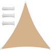 HUAXIQUE Vele Parasole per Esterno Triangolare Impermeabile1.6x1.6x1.6m Beige