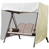 SHULEI Copertura Per Dondolo Da Giardino Da 3-4 Posti, Oxford Anti UV Tessuto Impermeabile Telo Copri Dondolo Da Esterno , Copertura Per Altalena Con Doppia Cerniera, Antivento, Resistente ( Colore : Beige ,