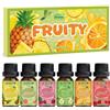 SALKING Oli Essenziali Fruttato per Diffusori 6x10ml, 100% Puri Naturali Olio Essenziale Profumate per Aromaterapia - Ananas, Guava, Lampone, Mela Verde, Arancia Dolce, Ciliegia