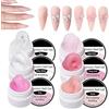 Generic Gel per Unghie in Polvere 6 Colori Solid Manicure Extension Top Coat