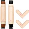 Piaeny 2pcs Eyeliner - Timbro a forma di cuore, matita per occhi Liner nero e marrone, doppia punta, Winged Liquid Eyeliner Stamp Waterproof, trucco per gli occhi lunghi, stencil per occhi di gatto, facile