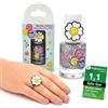 Mevsim Store Smiley Smalto Unghie Bambina a Base d'Acqua - Smalto Bambini Non Tossico Peel Off, Facile da Rimuovere Senza Acetone, Trucco e Manicure Unghie, Idea Regalo con Anello - 9 ml