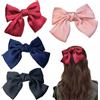 Générique 4 fermagli per capelli in raso con fiocco a farfalla (rosso, blu, nero, rosa) - pinze per capelli eleganti per ragazze