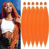 YDDM Capelli Per Treccine Africane Arancione Extension Treccine Texture Yaki Easy Install per Principianti 32 Pollici 6 Pezzi Capelli Leggeri e Naturali per Box Braids, Twist e Crochet