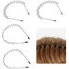 Gjinxi Fascia per Capelli 4 Pz Antiscivolo Ondulate Primavera A Zig Zag Supporto per Capelli In Metallo