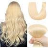 YDDM Extension Capelli Veri Biadesivo 20pcs 60cm 50g Biondo Chiaro extension biadesive capelli veri Tape In Extension Capelli Veri Extension Adesive Capelli Veri(24inch,613#)