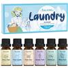 SALKING Oli Essenziali Lavanderia per Diffusori 6x10ml, Set di Olio Essenziale Puri per Aromaterapia e Massaggi- Agrumi Puliti, Bucato fresco, Biancheria fresca, Campi di lavanda, Brezza, Menta fresca