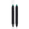 KOLZEMV Ombretto Stick Occhi Verde Menta, Matitone Ombretto Doppia Punta con Spugna per Sfumare, Ombretto in Crema Shimmer Altamente Pigmentato, Lunga Durata per Trucco Occhi, Illuminante e Eyeliner