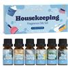 SALKING Set di oli essenziali puliti, set regalo, oli profumati per diffusore, 6 x 10 ml, appena lavati, benvenuto a casa, lenzuola luminose, consigli puliti, brezza fresca, pulito