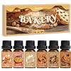 SALKING Set di Oli Essenziali Cottura Al Forno per Diffusori 6x10ml - Biscotti con gocce di cioccolato, torta di mele, panini alla cannella, torta alla vaniglia, Snickerdoodle e biscotti allo zucchero