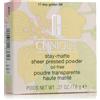 Clinique Stay-Matte Sheer Pressed Powder Cipria donna 7,6 g tonalità 17 Stay Golden
