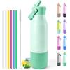 Motswedi Borraccia Termica 900ml, Borracce Termiche, a Prova di Perdite, Borraccia Acciaio Inox, per Bevande Calde e Freddo, per Palestra, Campeggio, Yoga, Verde Chiaro-Verde