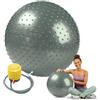 ENDLESS Palla da yoga antiburst da 65 cm | Thick PVC Exercise Ball for Fitness, Pilates, Stability & Home Gym Training | Balance Ball Chair for Men & Women| Color: Silver