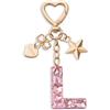 CHUQING Portachiavi Donna con Lettera Iniziale Rosa L