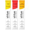 Virtue Electrolytes Bustine idratanti - Confezione Assortita | Zero zuccheri | 6 elettroliti, sali idratanti (confezione da 12) [Limone & Lime, Limonata alla Fragola, Mango & Frutto della Passione]