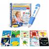 HOMESTEC Penna interattiva di apprendimento con 10 libri di canzoni per bambini inglesi, penna di lettura per bambini 2-5 anni, giocattolo educativo audio, promozione della lingua, ricaricabile (USB-C)