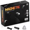 Tapallmy Gioco magnetico Gioco magnetico portatile con corda per il pensiero strategico Divertenti giochi da tavolo per famiglie per bambini Adulti 20 pezzi magnetici in scatola nera