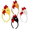 XEPST 4 Pz adulto pollo fascia Gallo Fascia Set, divertente Cappello di pollo Costume peluche Gallo Animal Hair Hoop per animale Cosplay Pasqua Halloween Ringraziamento Carnevale Fancy Dress Partito