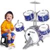 Noaideoi Batteria per Bambini Piccolo da 1 a 3 Anni, Upgrade Jazz Tamburi e Percussioni 3 a 5 Anni con Sgabello, Giocattolo Compleanno Educazione Precoce Regalo di Natale per 2 3 4 5 6 Anni Ragazze Ragazzi