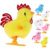 ERINGOGO 7pezzi Giocattoli Saltellanti in Peluche Soffice con Molla da Avviare Coniglio e Galline Colorate per Regali di Pasqua e Festa Ragazzo Ragazza Ragazza Favoriti per Caccia alle Uova