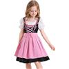 Generic Costume bavarese per bambini, Dirndl, vestito Dirndl per ragazze, per feste della birra, costume Dirndl per carnevale, 2-12 anni