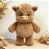 Starnearby Peluche che Corre, Peluche Mucca Highland 45 cm, Giocattolo di Peluche di Cinghiale Selvatico, Zampe Mobili, Adorabile Bambola Antistress, Bambola Animali per Uomini, Donne, Bambini (Mucca marrone)