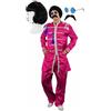 I LOVE FANCY DRESS LTD 60'S POP SOLDIER FANCY DRESS COSTUME WITH BLACK WIG, TASH AND CIRCLE GLASSES. SUIT IN RED, PINK, BLUE OR GREEN SERGEANT PEPPER STYLE SGT PEPPER 1960S HIPPY IN SMALL - XLARGE TO ILOVEFANCYDRESS