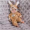Lonian 4,5 Pollici Mini Reborn Baby Girl Ellie, Realistico Silicone Mini Bambole, Sollievo dallo Stress per i Bambini, ADHD, Autismo, Anziani, Madri in Lutto (Svegliati)