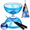 ZMCVOE Diablo Giocoleria, Diabolo con Cuscinetti a Sfera, Diabolo LED con Corda da 10 M, Principiante Diabolo Set, Set da Giocoleria Diabolo per Gli Sport all'Aria Aperta (Blu)