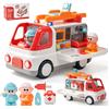 LTFIOON Ambulancia Juguete, con Luces y Sonidos, Piezas Desmontables, Juguete Montessori Educativo dai 3 anni in su, Regalo Niños y Niñas