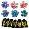 GWHOLE 6 x 7 (42 Pezzi) Set di Dadi Poliedrici DND Dadi con Punto Glitter Set Dadi da Gioco per Dungeons and Dragons DNG Rpg MTG, Doppi Colori, D4 D6 D8 D10 D12 D20