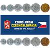 Hobby of Kings Set di 6 monete dalla Cecoslovacchia: 1, 3, 5, 10, 25 Heller, 1 corona. 1953-1960