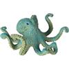 SZLIFE Granchio Realistico Figurina Animale Marino Modellino Cephalopode Giocattolo Decorazione PVC Resistente Adatto a Collezionismo Insegnamento, Polpo Blu 2376