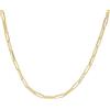 DelPia, Collana Unisex Catena Tecnica Brevettata 2begold 1/10 Oro 18kt e Anima Argento Sterling 925 Modello Paperclip Classica (45cm)