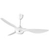 reiga 132cm Ventilatore da Soffitto Bianco con Luce LED Dimmerabile