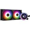 THERMALRLGHT TR-Thermalright Frozen Notte 240 Black ARGB V2 Liquid CPU Cooler - Effetto Luce Specchio Infinito, Raffreddamento Aio da 240mm, Doppia Ventola PWM da 2000RPM, per AM4/AM5, Intel LGA1851/1700/115x