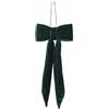 Whychstore Decorazione con fiocco lungo in velluto per albero di Natale e da appendere alla finestra, realizzato con tessuto morbido per un'atmosfera festiva (12 cm verde)