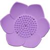 Whychstore Portasapone in silicone a forma di loto per riporre in modo sicuro e organizzato gli accessori da bagno (viola chiaro)