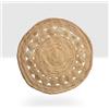 LaVelahome Tappeto Rotondo in Juta Naturale 100%, Intrecciato e Stile Boho Nordico per Soggiorno Camera Ingresso Patio Veranda (Ricamo, cm_150_diametro)