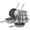 KASANOVA Batteria pentole 11 pezzi Chef Tri - Ply acciaio