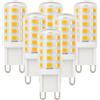 Brantoo 6 lampadine LED G9 da 3 W, luce bianca calda, 2700 K, 580 lm, equivalenti a 40 W, lampadine a capsula senza sfarfallio, per illuminazione domestica, lampadine LED GU9 non dimmerabili, 220-240